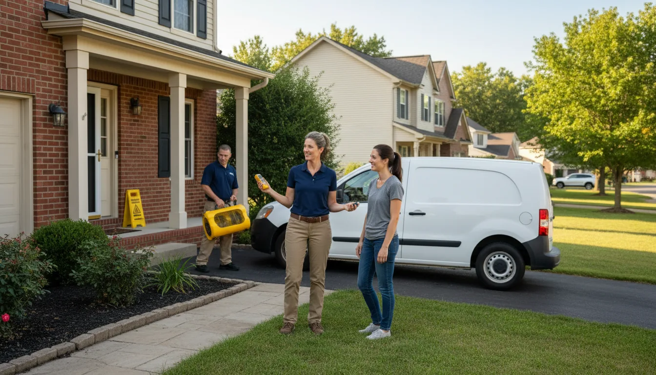 Water restoration image for Dehumidification And Cleanup Services in Waverly, IL
